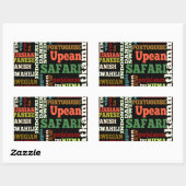 Sticker Rectangulaire Bénédiction de voyage internationale (Feuille)