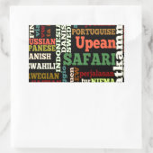 Sticker Rectangulaire Bénédiction de voyage internationale (Sac)