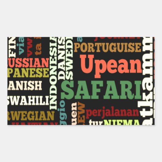 Sticker Rectangulaire Bénédiction de voyage internationale (Devant)