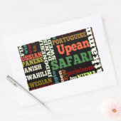 Sticker Rectangulaire Bénédiction de voyage internationale (Enveloppe)