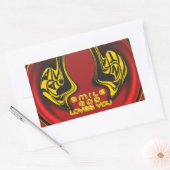 Sticker Rectangulaire Bénédiction d'en haut : L'Amour de Dieu Salutation (Enveloppe)