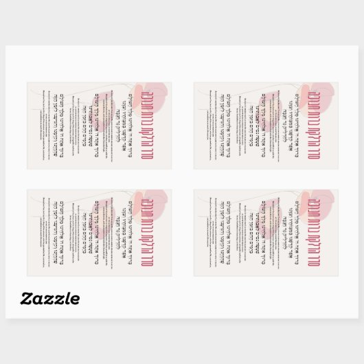 Sticker Rectangulaire Bénédictions en hébreu et en anglais pour Hanoukka (Feuille)