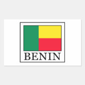 Sticker Rectangulaire Bénin (Devant)