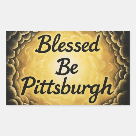 Sticker Rectangulaire BéniSoitPittsburgh (Devant)