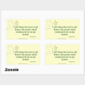 Sticker Rectangulaire Bénissez Le Seigneur (Feuille)