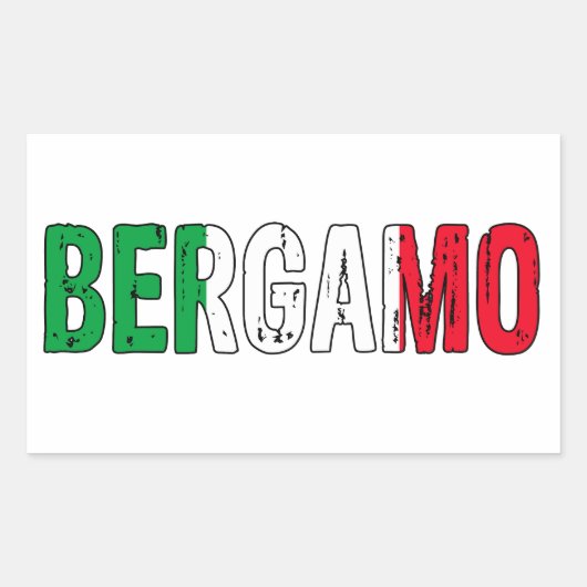 Sticker Rectangulaire Bergame Italie (Devant)