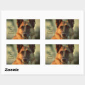 Sticker Rectangulaire Berger allemand (Feuille)