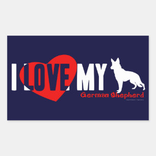 Sticker Rectangulaire Berger allemand