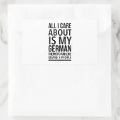 Sticker Rectangulaire Berger allemand drôle (Sac)