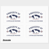 Sticker Rectangulaire Berger australien (Feuille)