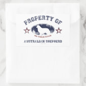 Sticker Rectangulaire Berger australien (Sac)
