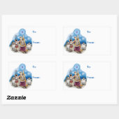 Sticker Rectangulaire Berger - Balises cadeaux (Feuille)