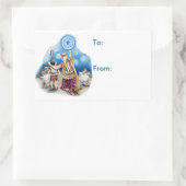 Sticker Rectangulaire Berger - Balises cadeaux (Sac)