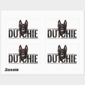 Sticker Rectangulaire Berger néerlandais - Hollandse Herdershond (Feuille)