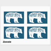 Sticker Rectangulaire Berkeley Springs Ours de Virginie-Occidentale (Feuille)