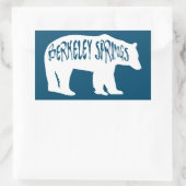 Sticker Rectangulaire Berkeley Springs Ours de Virginie-Occidentale (Sac)