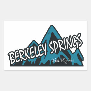 Sticker Rectangulaire Berkeley Springs Virginie-Occidentale Montagnes