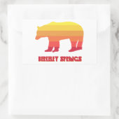 Sticker Rectangulaire Berkeley Springs West Virginia Rainbow Bear (Sac)