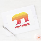 Sticker Rectangulaire Berkeley Springs West Virginia Rainbow Bear (Enveloppe)