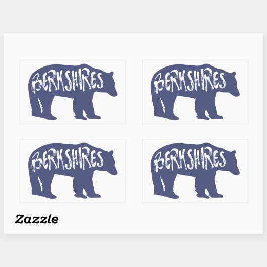 Sticker Rectangulaire Berkshires Bear (Feuille)