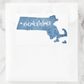 Sticker Rectangulaire Berkshires Massachusetts Wood Grain (Sac)
