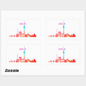 Sticker Rectangulaire Berlin coloré (Feuille)