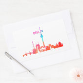 Sticker Rectangulaire Berlin coloré (Enveloppe)