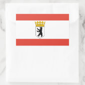 Sticker rectangulaire Berlin Drapeau (Sac)
