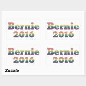 Sticker Rectangulaire Bernie Sanders pour le président 2016 (Feuille)