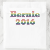 Sticker Rectangulaire Bernie Sanders pour le président 2016 (Sac)