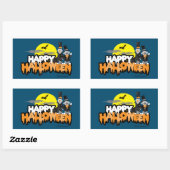 Sticker Rectangulaire Bert et Ernie | Bonne Halloween (Feuille)