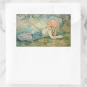 Sticker Rectangulaire Berthe Morisot - Berger au repos (Sac)