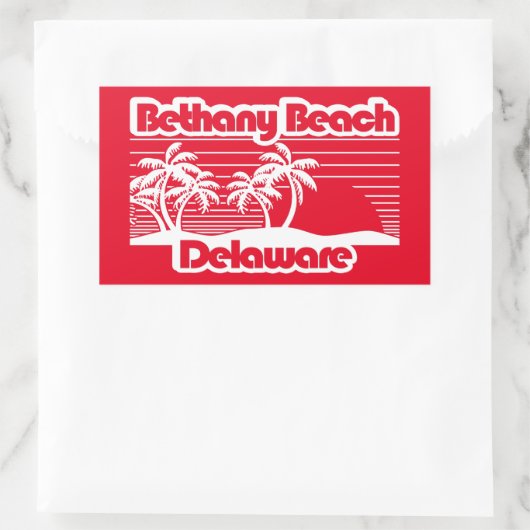 Sticker Rectangulaire Bethany Beach Delaware (Sac)