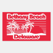 Sticker Rectangulaire Bethany Beach Delaware (Devant)