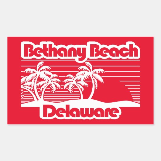 Sticker Rectangulaire Bethany Beach Delaware (Devant)