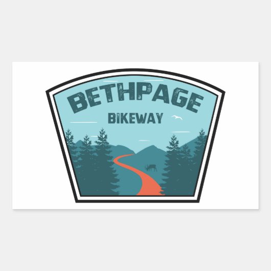 Sticker Rectangulaire Bethpage Bikeway (Devant)