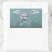 Sticker Rectangulaire Béton bleu-gris (Sac)