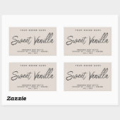 Sticker Rectangulaire Beurre corporel moderne cosmétiques simples et élé (Feuille)