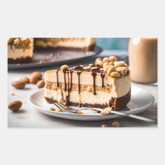 Sticker Rectangulaire Beurre d'arachide Cheesecake