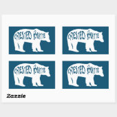 Sticker Rectangulaire Beurre de cèdre Colorado Ours (Feuille)