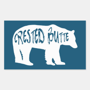 Sticker Rectangulaire Beurre de cèdre Colorado Ours