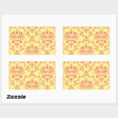Sticker Rectangulaire Beurre et canneberge Damas (Feuille)