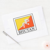 Sticker Rectangulaire Bhoutan (Enveloppe)