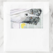 Sticker Rectangulaire Bi Bleu Shelter Bain (Sac)