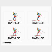 Sticker Rectangulaire Biathlon (Feuille)