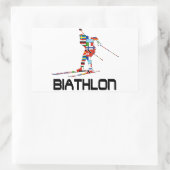 Sticker Rectangulaire Biathlon (Sac)