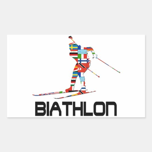 Sticker Rectangulaire Biathlon (Devant)