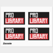 STICKER RECTANGULAIRE BIBLIOTHÈME PRO (Feuille)