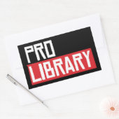 STICKER RECTANGULAIRE BIBLIOTHÈME PRO (Enveloppe)