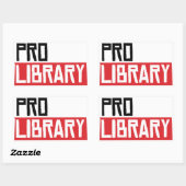 STICKER RECTANGULAIRE BIBLIOTHÈME PRO (Feuille)